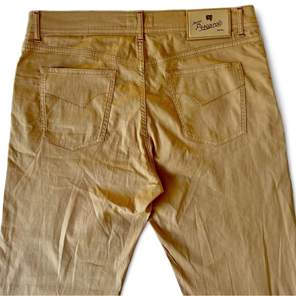 Marco Pescarolo - Brown/Orange - Cotton Silk - 5 Pocket Pant - Italy - 36x32 - Picture 9 of 12